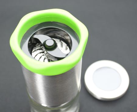 Chilischneider mit Glasunterteil 100 ml, Deckel